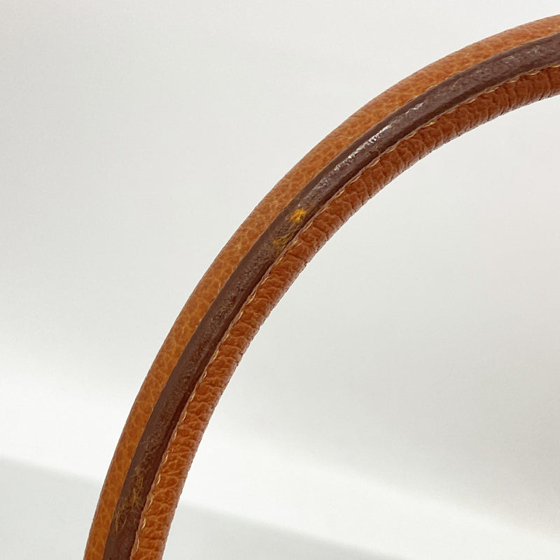 【6id5528】エルメス トートバッグ ガーデンパーティPM トワルオフィシエ オレンジ シルバー金具 □J刻印【中古】レディース