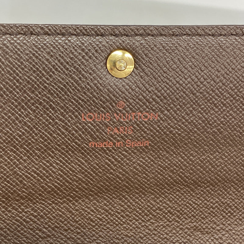 【6id5543】ルイヴィトン 長財布 ダミエ ポルトフォイユサラ N61734 エベヌ【中古】レディース