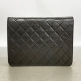 【6id5546】シャネル ショルダーバッグ マトラッセ チェーンショルダー ラムスキン ブラック ゴールド金具【中古】レディース