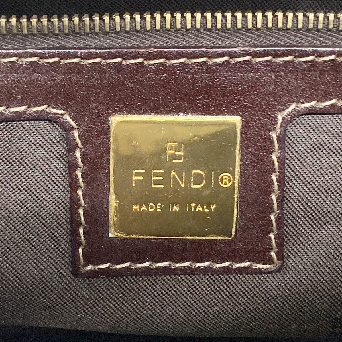 【6id5554】フェンディ ハンドバッグ ズッカ マンマバケット コーティングキャンバス ブラウン ゴールド金具【中古】レディース