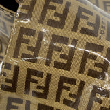 【6id5554】フェンディ ハンドバッグ ズッカ マンマバケット コーティングキャンバス ブラウン ゴールド金具【中古】レディース