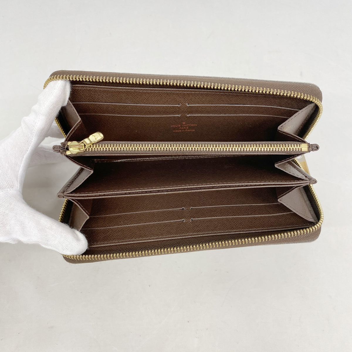 【6id5558-h】ルイヴィトン 長財布 ダミエ ジッピーウォレット N60015 エベヌ【中古】メンズ レディース ユニセックス
