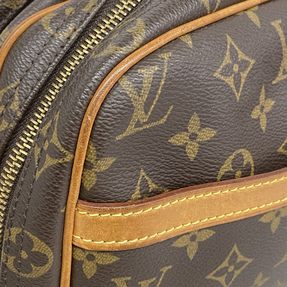 【6id5563-h】ルイヴィトン ショルダーバッグ モノグラム リポーターPM M45254 ブラウン【中古】レディース