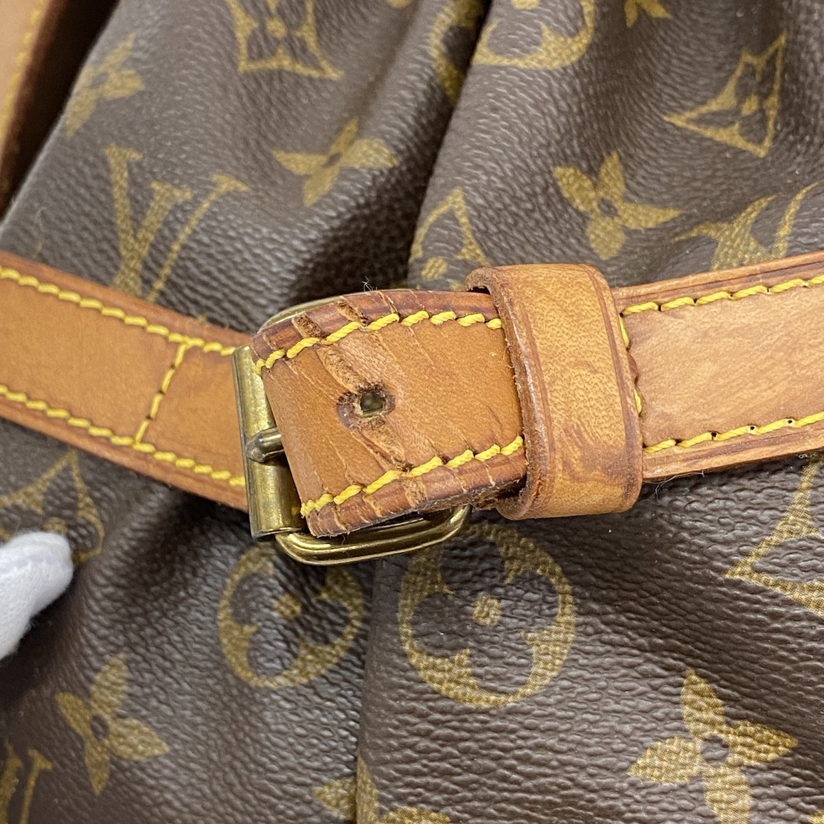 【6id5567-h】ルイヴィトン ショルダーバッグ モノグラム ソミュール35 M42254 ブラウン【中古】レディース