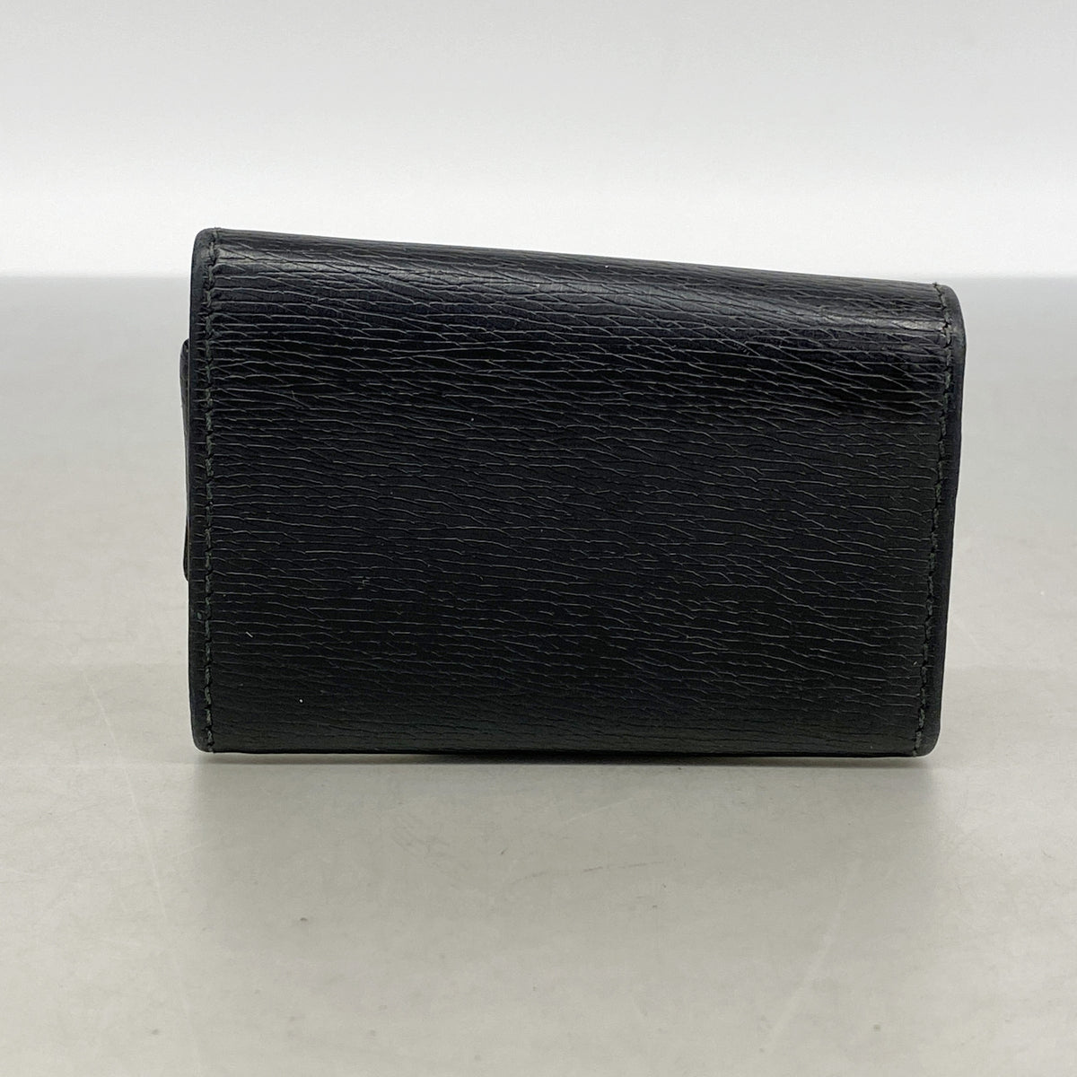 【6id5568】グッチ キーケース インターロッキングG 256337 レザー ブラック シルバー金具【中古】メンズ レディース ユニセックス