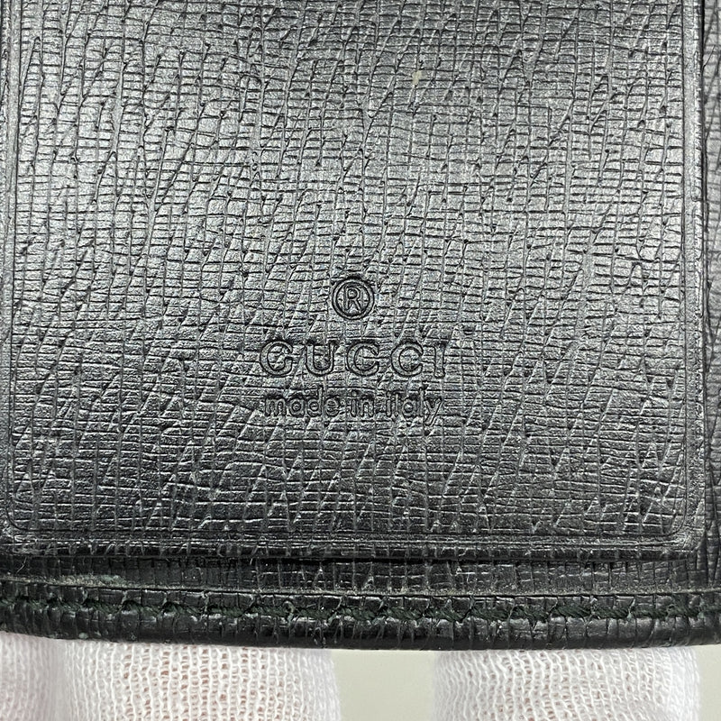 【6id5568】グッチ キーケース インターロッキングG 256337 レザー ブラック シルバー金具【中古】メンズ レディース ユニセックス