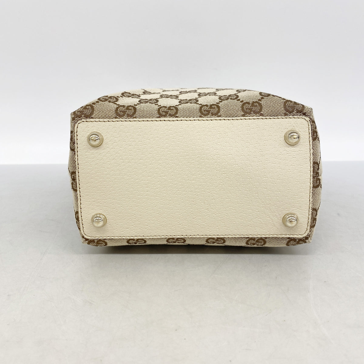 【6id5569】グッチ トートバッグ GGキャンバス 120840 キャンバス ベージュ シャンパンゴールド金具【中古】レディース