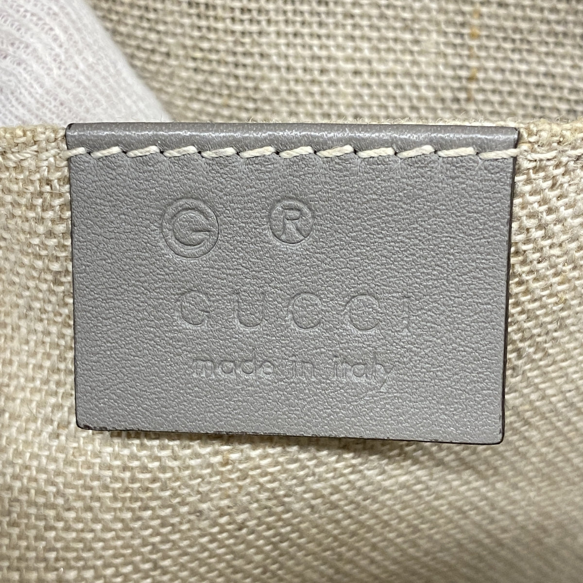 【6id5570】グッチ ハンドバッグ マイクログッチシマ 449654 レザー グレー シャンパンゴールド金具 2wayバッグ【中古】レディース