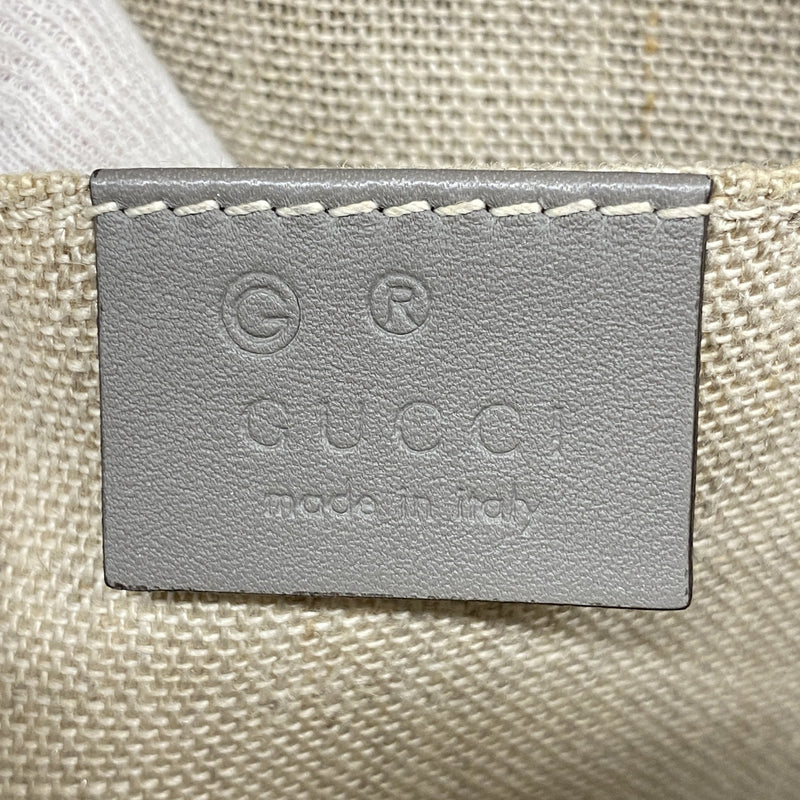 【6id5570】グッチ ハンドバッグ マイクログッチシマ 449654 レザー グレー シャンパンゴールド金具 2wayバッグ【中古】レディース