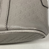 【6id5570】グッチ ハンドバッグ マイクログッチシマ 449654 レザー グレー シャンパンゴールド金具 2wayバッグ【中古】レディース