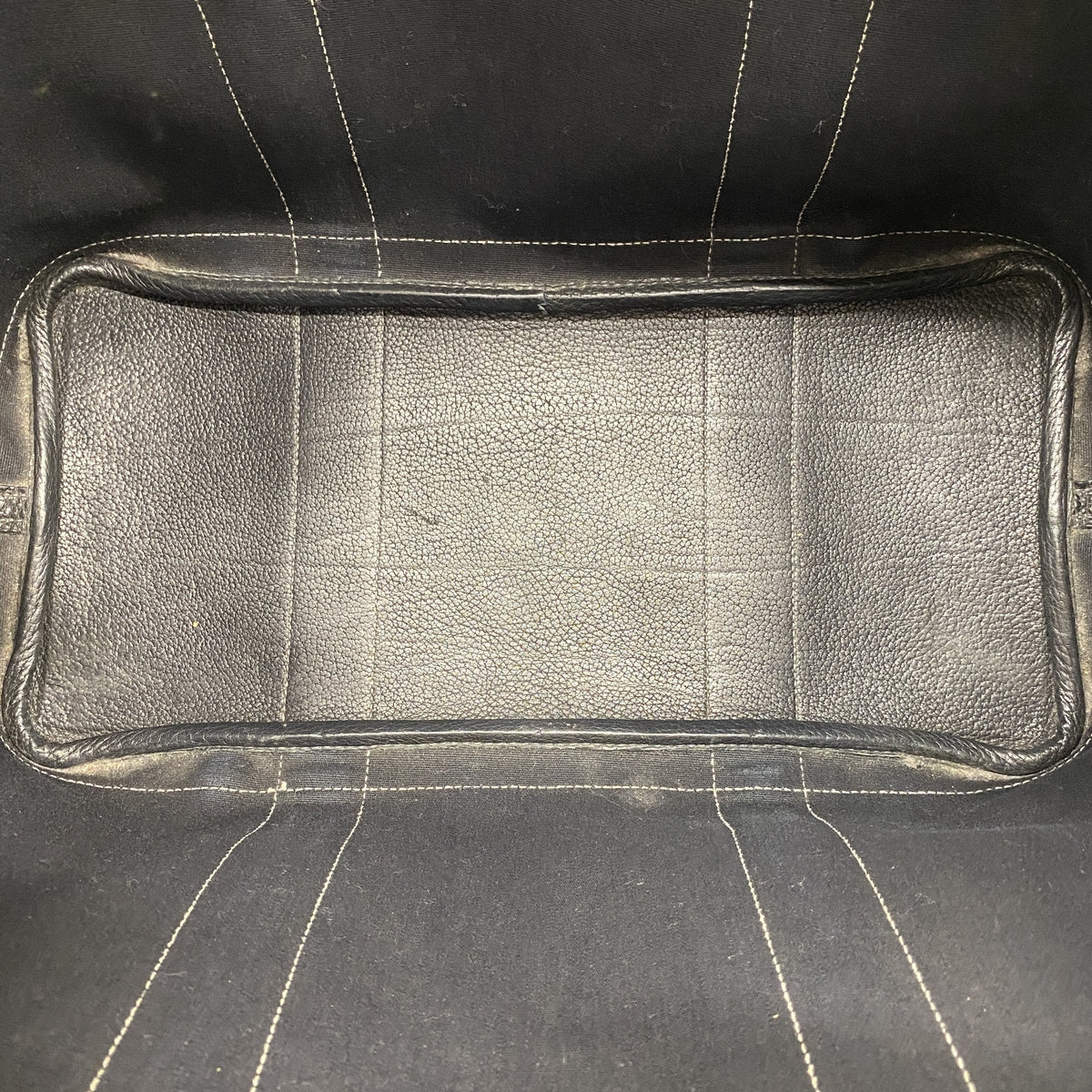 【6id5579-h】エルメス トートバッグ ガーデンパーティPM トワルオフィシエ ブラック シルバー金具 T刻印【中古】レディース