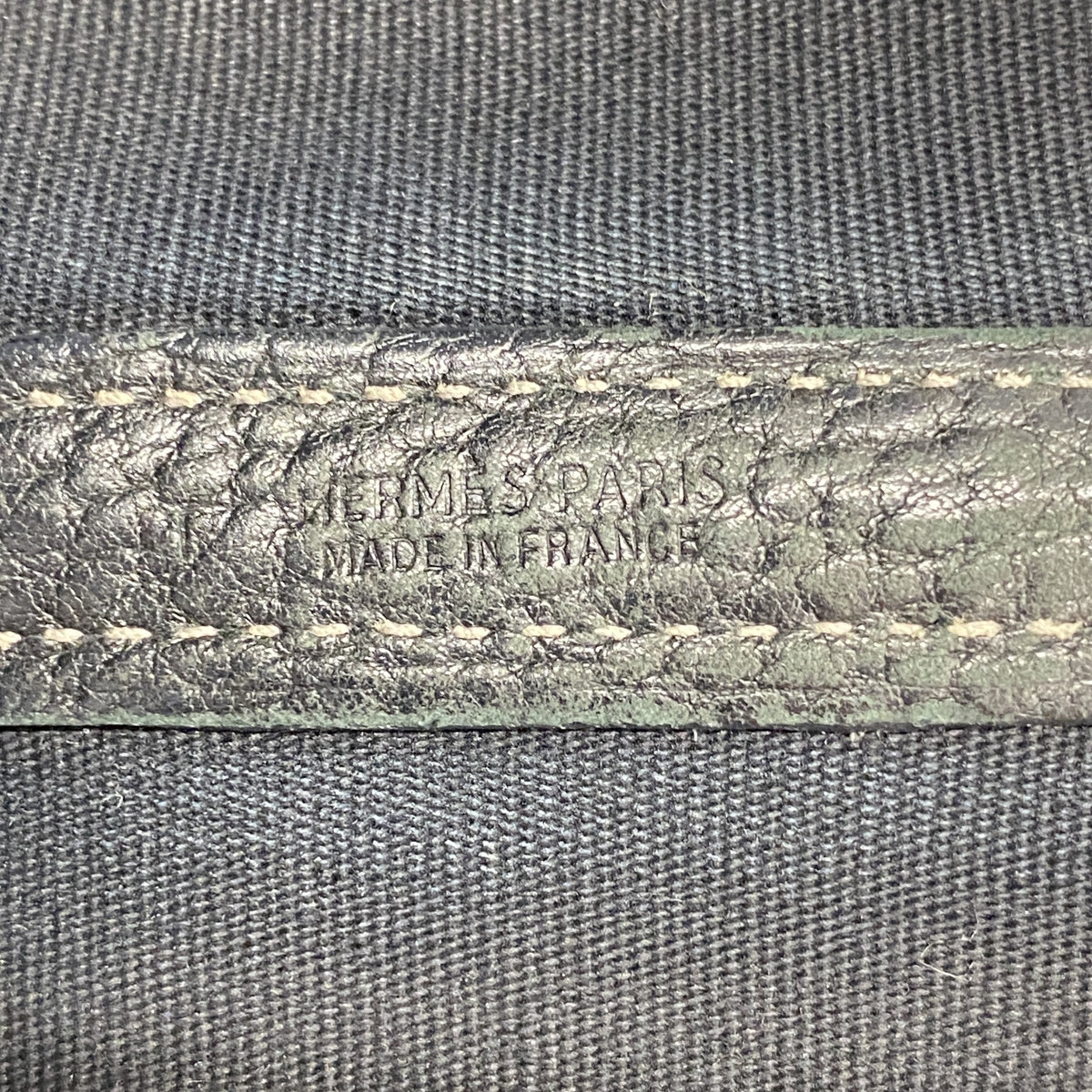 【6id5579-h】エルメス トートバッグ ガーデンパーティPM トワルオフィシエ ブラック シルバー金具 T刻印【中古】レディース