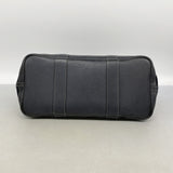 【6id5579-h】エルメス トートバッグ ガーデンパーティPM トワルオフィシエ ブラック シルバー金具 T刻印【中古】レディース