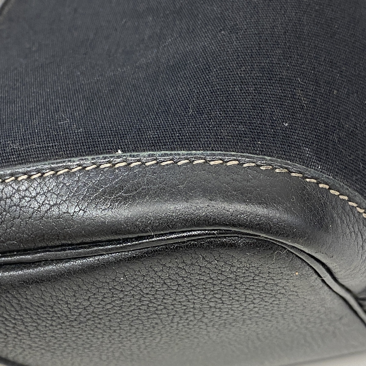 【6id5579-h】エルメス トートバッグ ガーデンパーティPM トワルオフィシエ ブラック シルバー金具 T刻印【中古】レディース