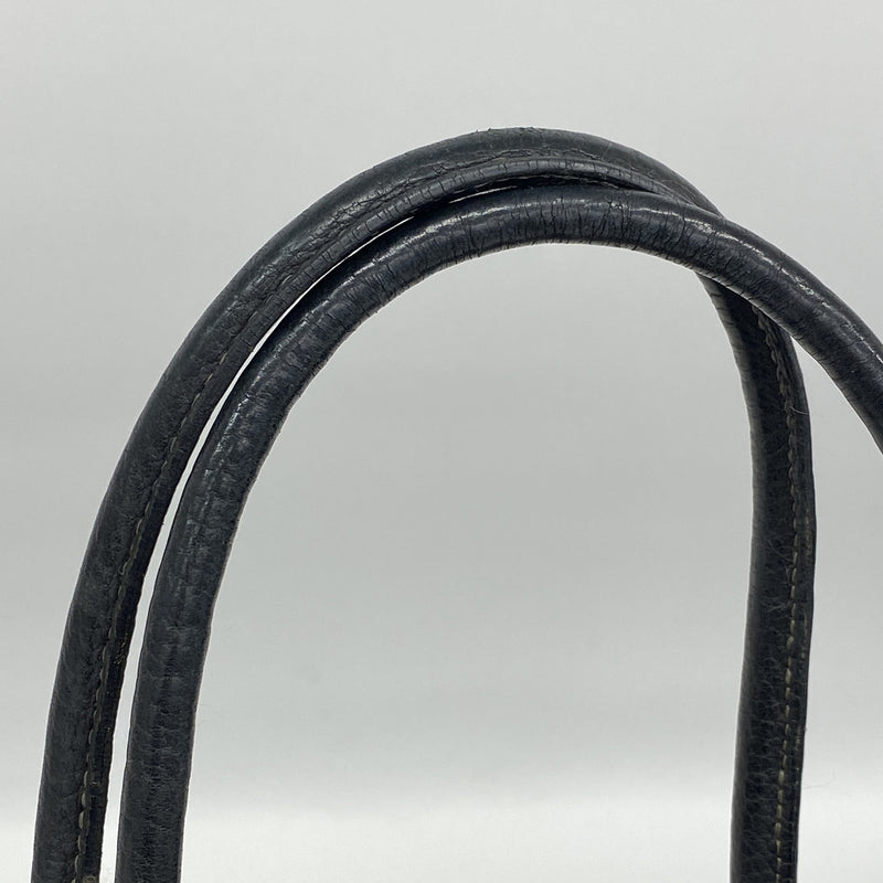 【6id5579-h】エルメス トートバッグ ガーデンパーティPM トワルオフィシエ ブラック シルバー金具 T刻印【中古】レディース