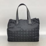 【6id5592】シャネル トートバッグ ニュートラベル ナイロン ブラック シャンパンゴールド金具【中古】レディース