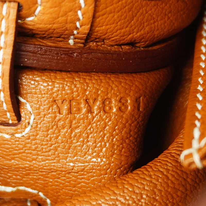 【6id5601-g】エルメス ハンドバッグ ケリー25 トゴ ゴールド ゴールド金具 Y刻印 2wayバッグ【中古】レディース