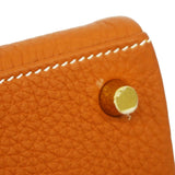 【6id5601-g】エルメス ハンドバッグ ケリー25 トゴ ゴールド ゴールド金具 Y刻印 2wayバッグ【中古】レディース