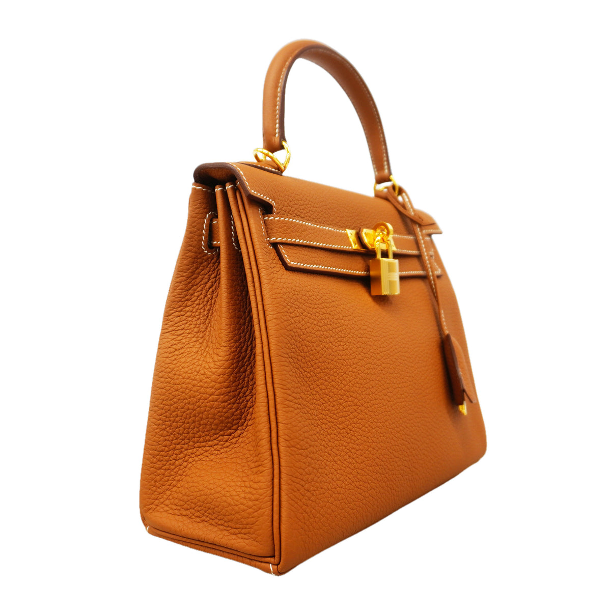 【6id5601-g】エルメス ハンドバッグ ケリー25 トゴ ゴールド ゴールド金具 Y刻印 2wayバッグ【中古】レディース