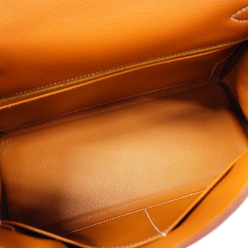 【6id5602-g】エルメス ハンドバッグ ケリー28 トゴ ゴールド ゴールド金具 G刻印 2wayバッグ【中古】レディース