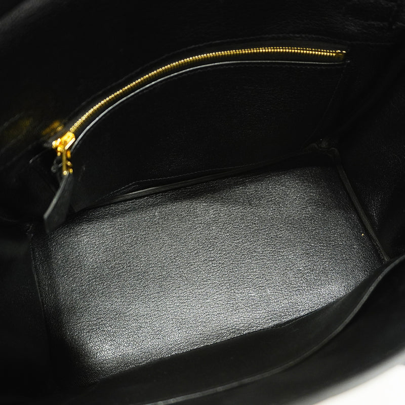 【6id5604-g】エルメス ハンドバッグ バーキン25 トゴ ブラック ゴールド金具 Z刻印【中古】レディース