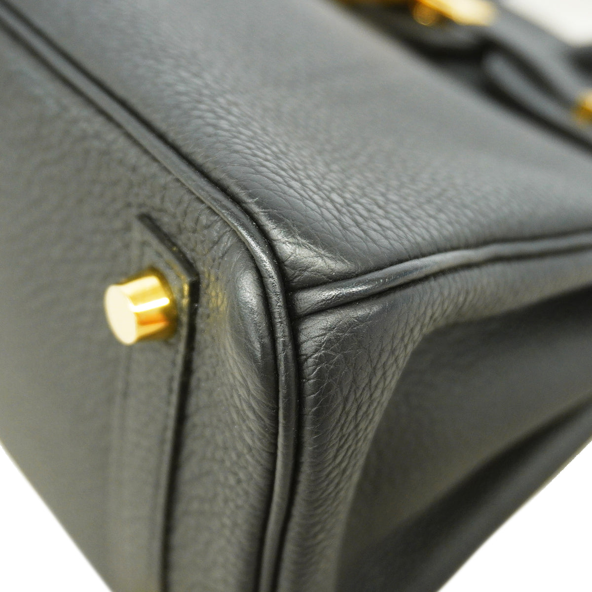 【6id5604-g】エルメス ハンドバッグ バーキン25 トゴ ブラック ゴールド金具 Z刻印【中古】レディース