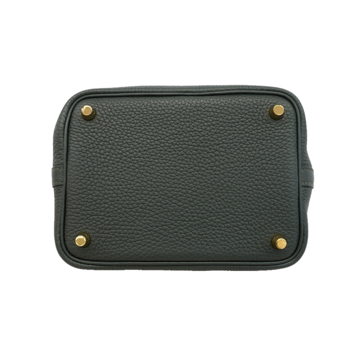【6id5605】エルメス ハンドバッグ ピコタンロックPM トリヨンクレマンス ヴェール ゴールド金具 W刻印【中古】レディース