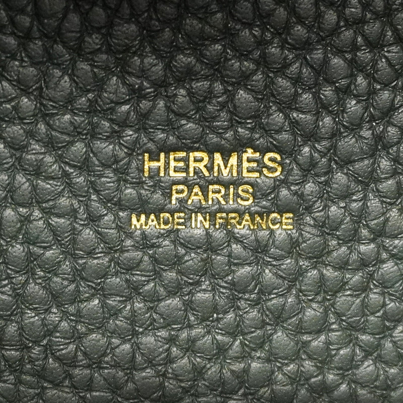 【6id5605】エルメス ハンドバッグ ピコタンロックPM トリヨンクレマンス ヴェール ゴールド金具 W刻印【中古】レディース