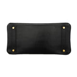 【6id5606】エルメス ハンドバッグ オータクロア32 ボックスカーフ ブラック ゴールド金具 □F刻印【中古】レディース