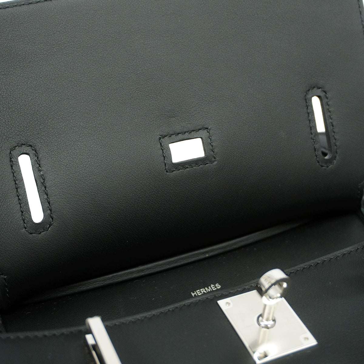 【6id5610】エルメス ショルダーバッグ ジプシエールミニ スイフト ブラック シルバー金具 K刻印【中古】レディース