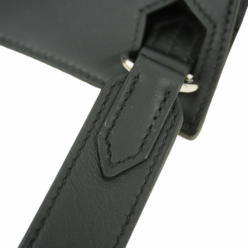 【6id5610】エルメス ショルダーバッグ ジプシエールミニ スイフト ブラック シルバー金具 K刻印【中古】レディース