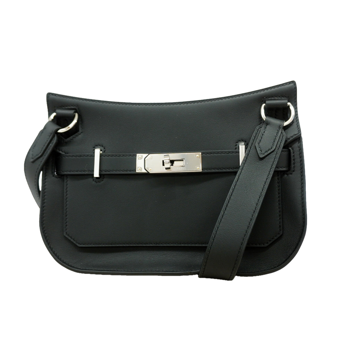 【6id5610】エルメス ショルダーバッグ ジプシエールミニ スイフト ブラック シルバー金具 K刻印【中古】レディース