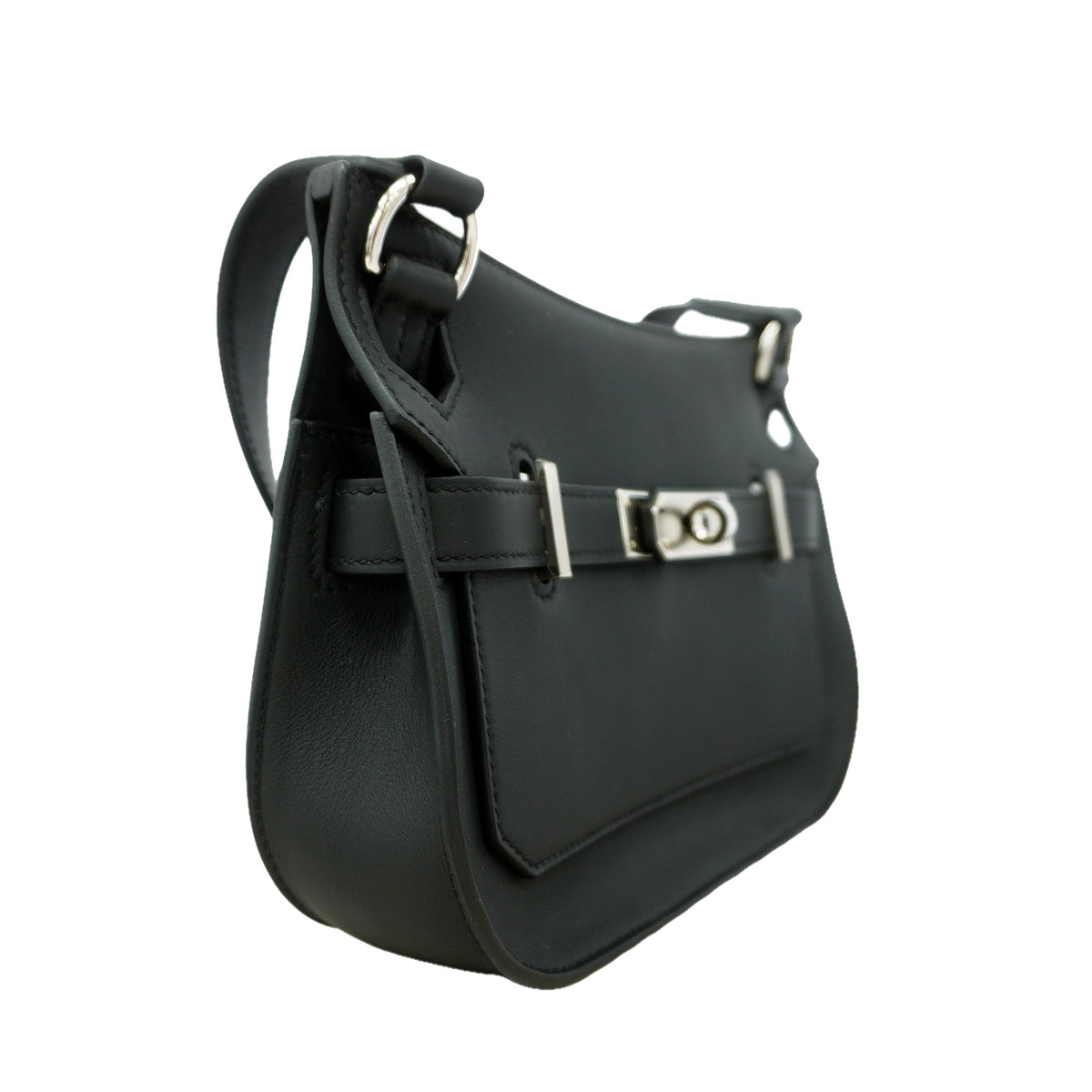 【6id5610】エルメス ショルダーバッグ ジプシエールミニ スイフト ブラック シルバー金具 K刻印【中古】レディース