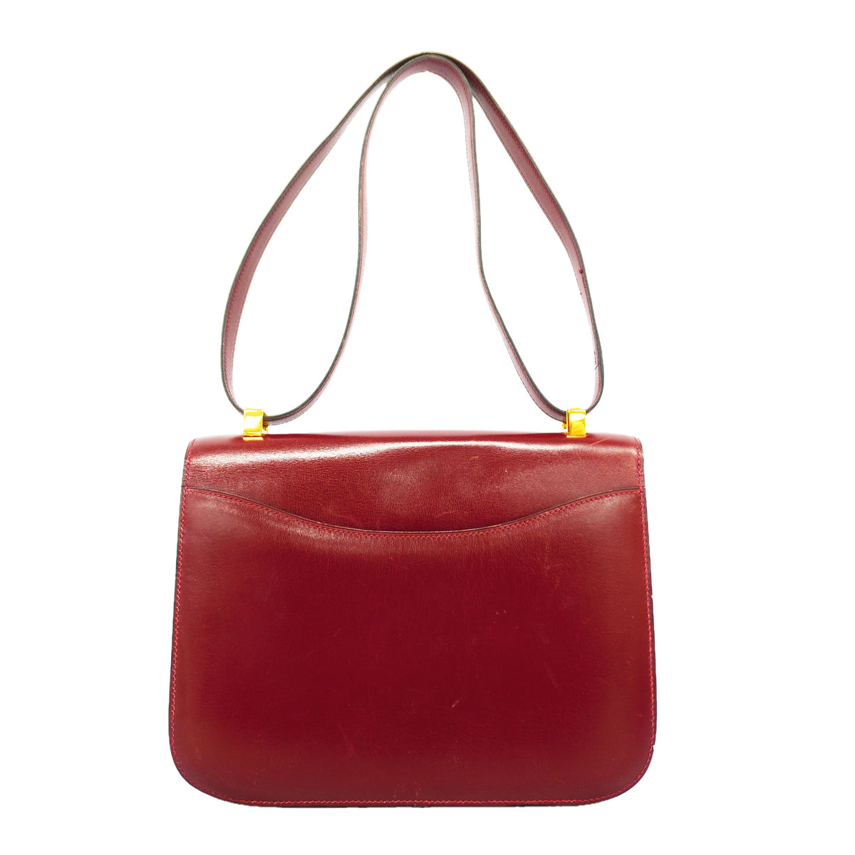 【6id5611】エルメス ショルダーバッグ コンスタンス ボックスカーフ ボルドー ゴールド金具 〇I刻印【中古】レディース