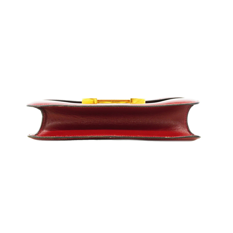 【6id5611】エルメス ショルダーバッグ コンスタンス ボックスカーフ ボルドー ゴールド金具 〇I刻印【中古】レディース