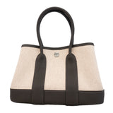 【6id5614】エルメス ハンドバッグ ネオガーデン トワルアッシュ エベーヌ シルバー金具 K刻印【中古】レディース