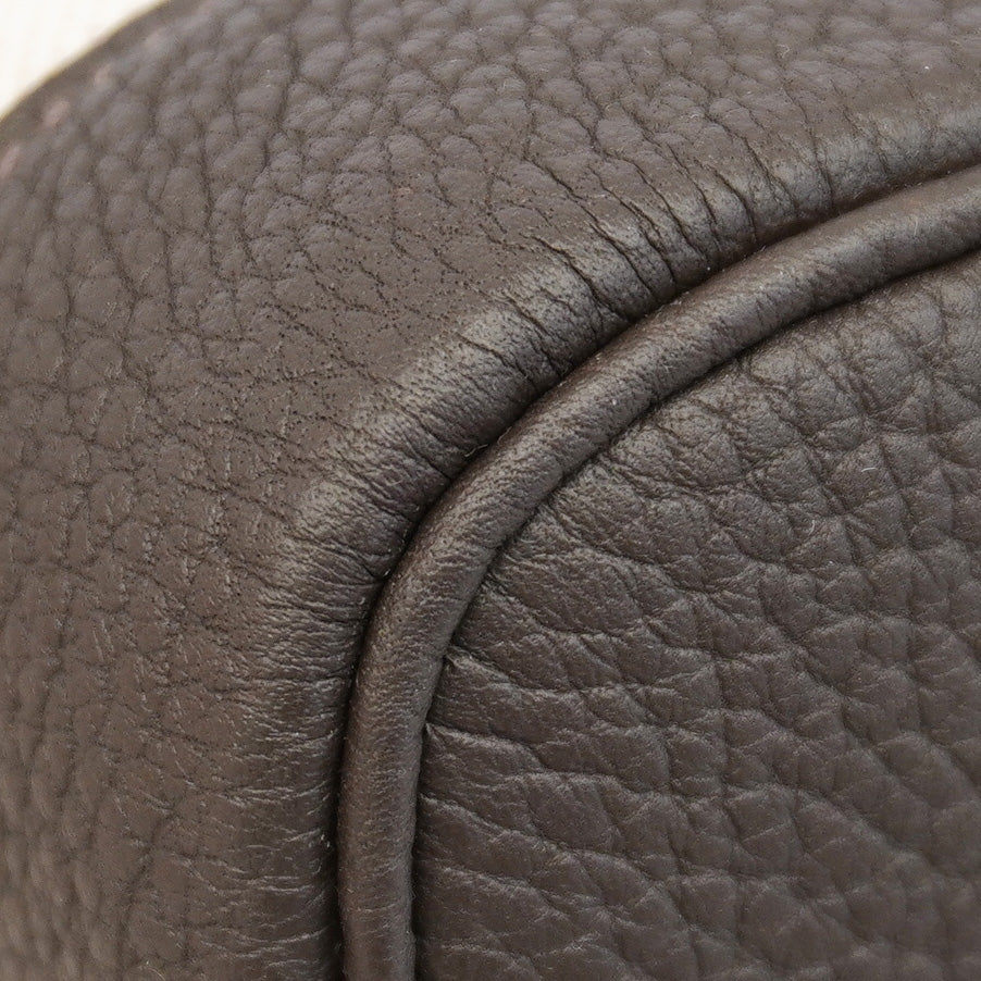 【6id5614】エルメス ハンドバッグ ネオガーデン トワルアッシュ エベーヌ シルバー金具 K刻印【中古】レディース