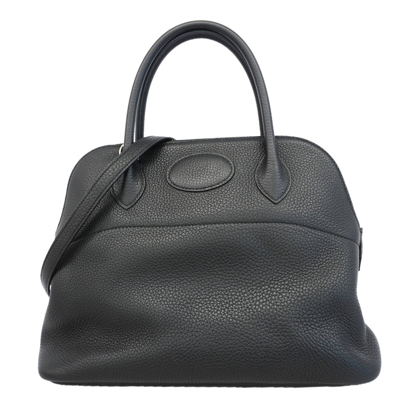 【6id5615】エルメス ハンドバッグ ボリード31 トリヨンクレマンス ブラック シルバー金具 C刻印 2wayバッグ【中古】レディース
