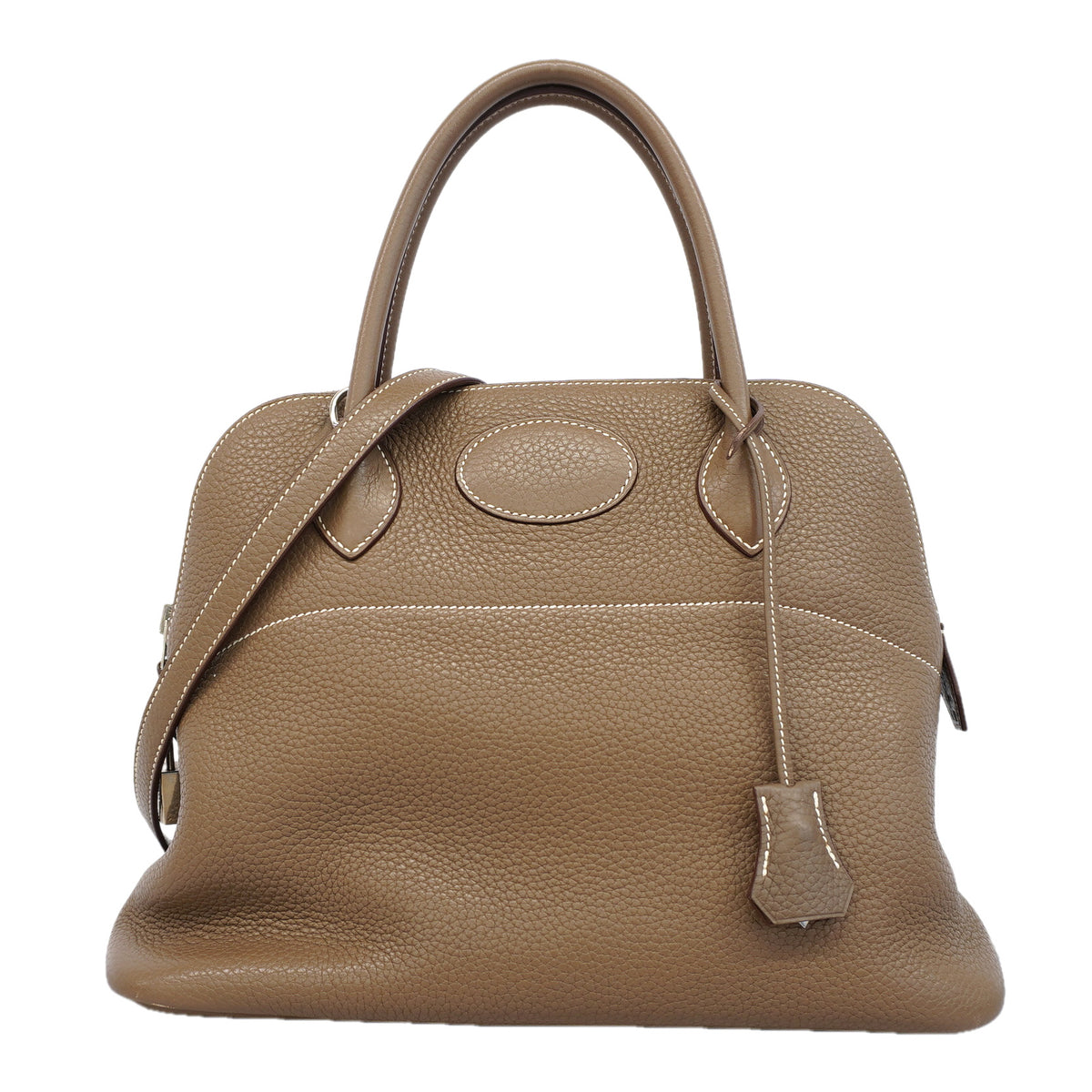 【6id5616】エルメス ハンドバッグ ボリード31 トリヨンクレマンス エトゥープ シルバー金具 □R刻印 2wayバッグ【中古】レディース