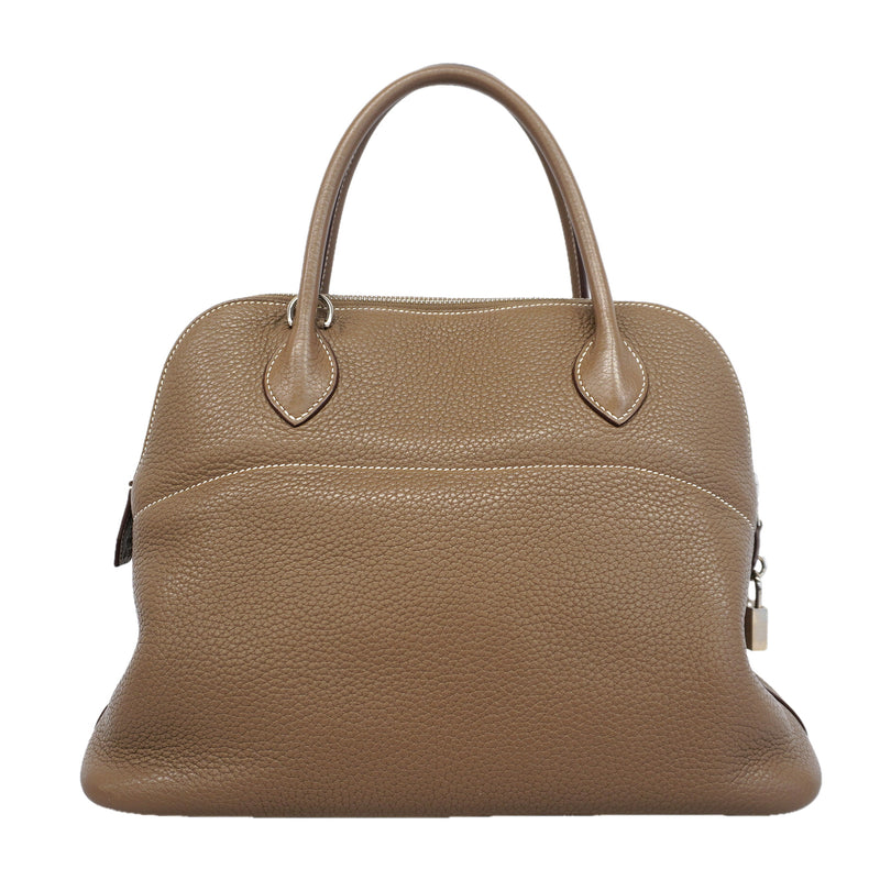 【6id5616】エルメス ハンドバッグ ボリード31 トリヨンクレマンス エトゥープ シルバー金具 □R刻印 2wayバッグ【中古】レディース