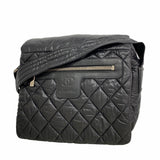 【6id5634】シャネル ショルダーバッグ コココクーン ナイロン ブラック シルバー金具【中古】レディース