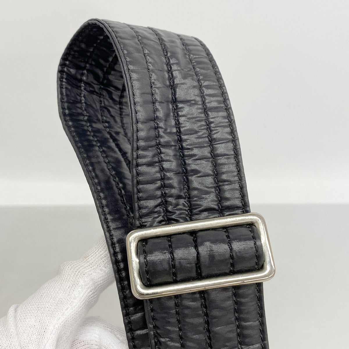 【6id5634】シャネル ショルダーバッグ コココクーン ナイロン ブラック シルバー金具【中古】レディース