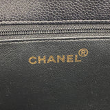 【6id5635】シャネル チェーントート キャビアスキン ブラック ゴールド金具【中古】レディース