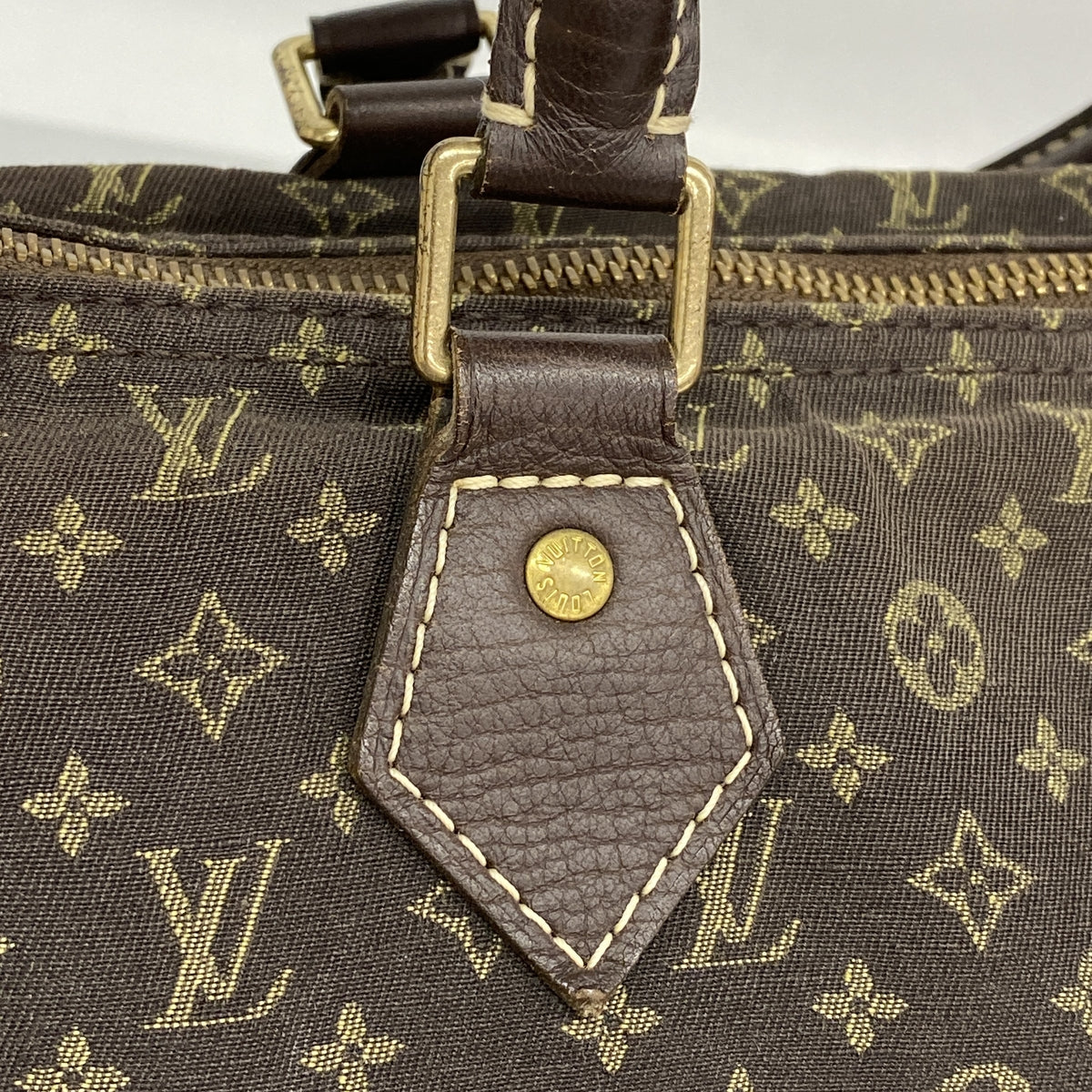 【6id5649】ルイヴィトン ハンドバッグ モノグラム・ミニラン スピーディ30 M95224 エベヌ【中古】レディース