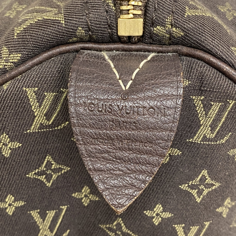 【6id5649】ルイヴィトン ハンドバッグ モノグラム・ミニラン スピーディ30 M95224 エベヌ【中古】レディース