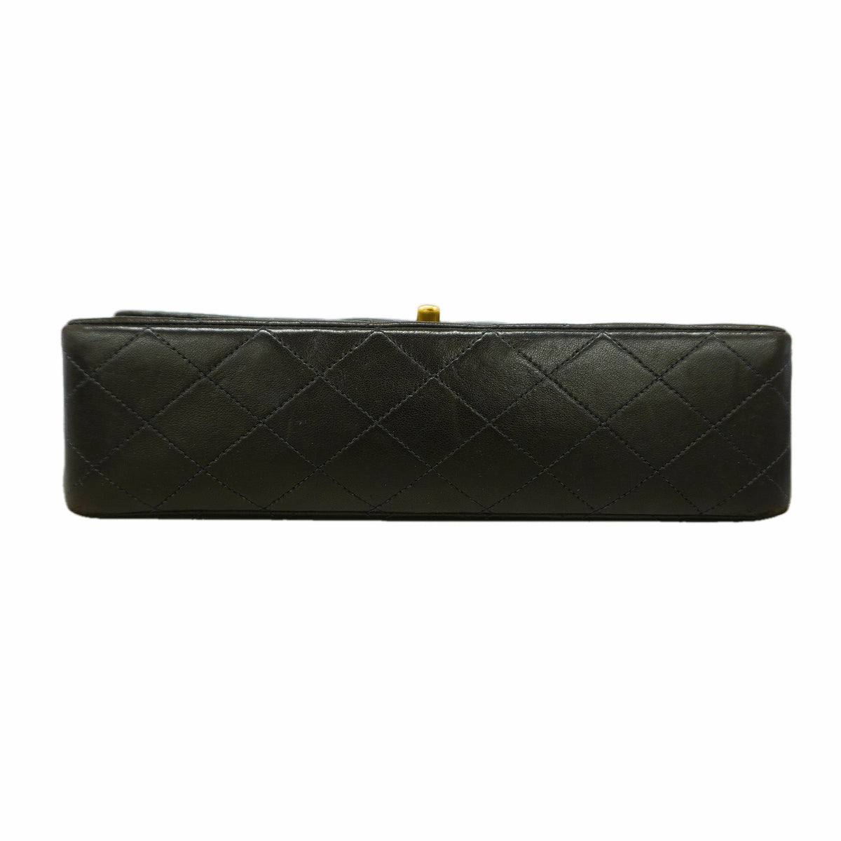 【6id5653】シャネル ショルダーバッグ マトラッセ Wフラップ Wチェーン ラムスキン ブラック ゴールド金具【中古】レディース