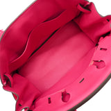 【6id5656-e】エルメス ハンドバッグ バーキン30 トリヨンクレマンス ローズショッキング シルバー金具 Z刻印【中古】レディース