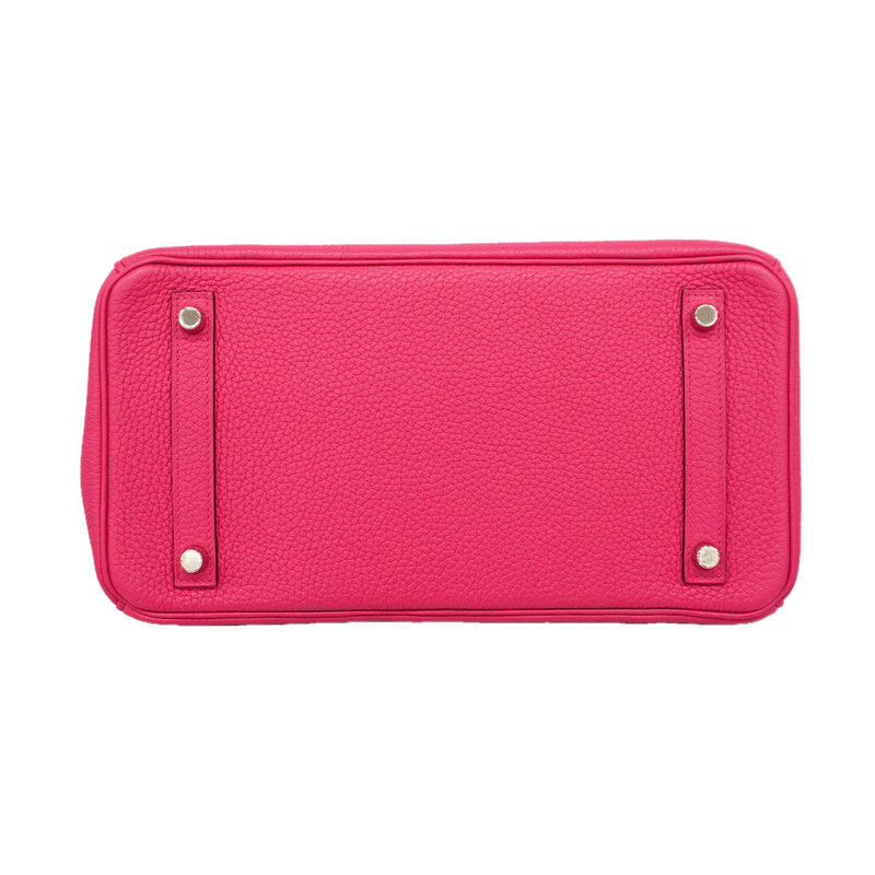 【6id5656-e】エルメス ハンドバッグ バーキン30 トリヨンクレマンス ローズショッキング シルバー金具 Z刻印【中古】レディース