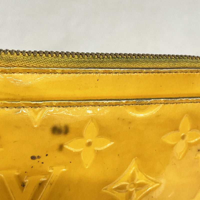 【6id5669】ルイヴィトン コインケース ヴェルニ ポシェットクレNM M91738 ジョーヌパッション【中古】レディース