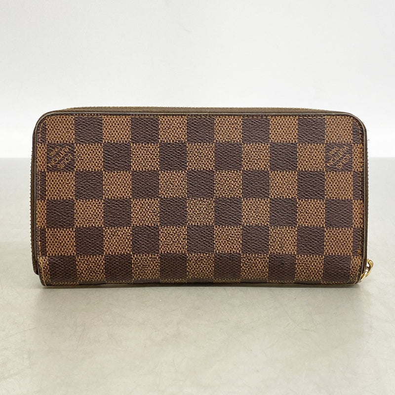 【6id5670】ルイヴィトン 長財布 ダミエ ジッピーウォレット N60015 エベヌ【中古】メンズ レディース ユニセックス